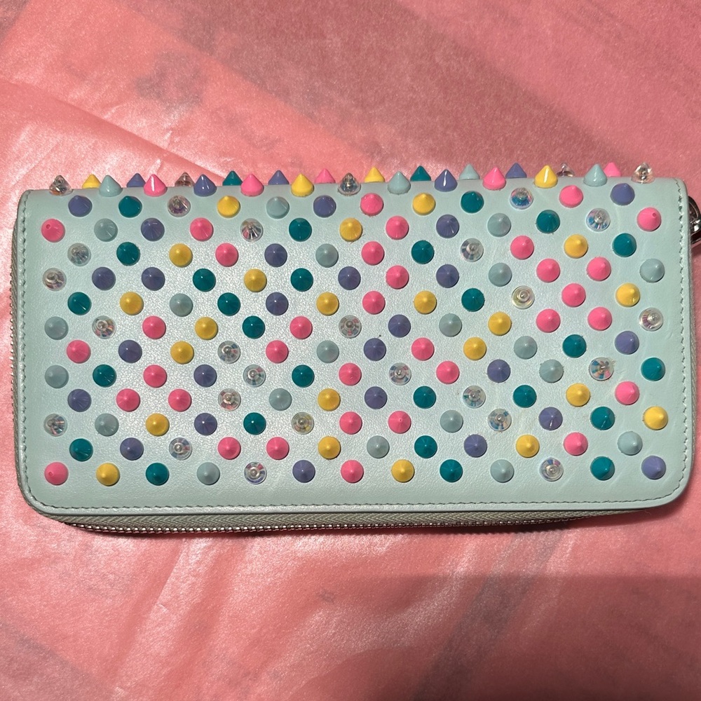Christian Louboutin Multicolor Studded Clutch - Picture 1 of 16